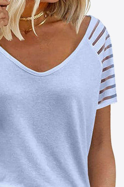 V-Neck Raglan Sleeve Top