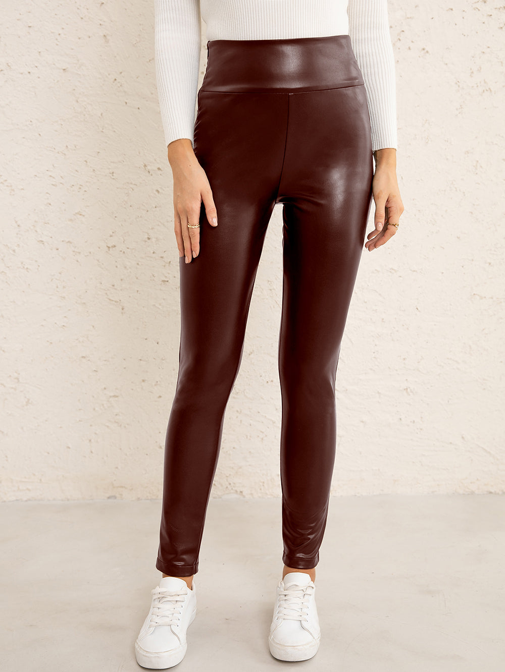 High Waist  Straight Pants